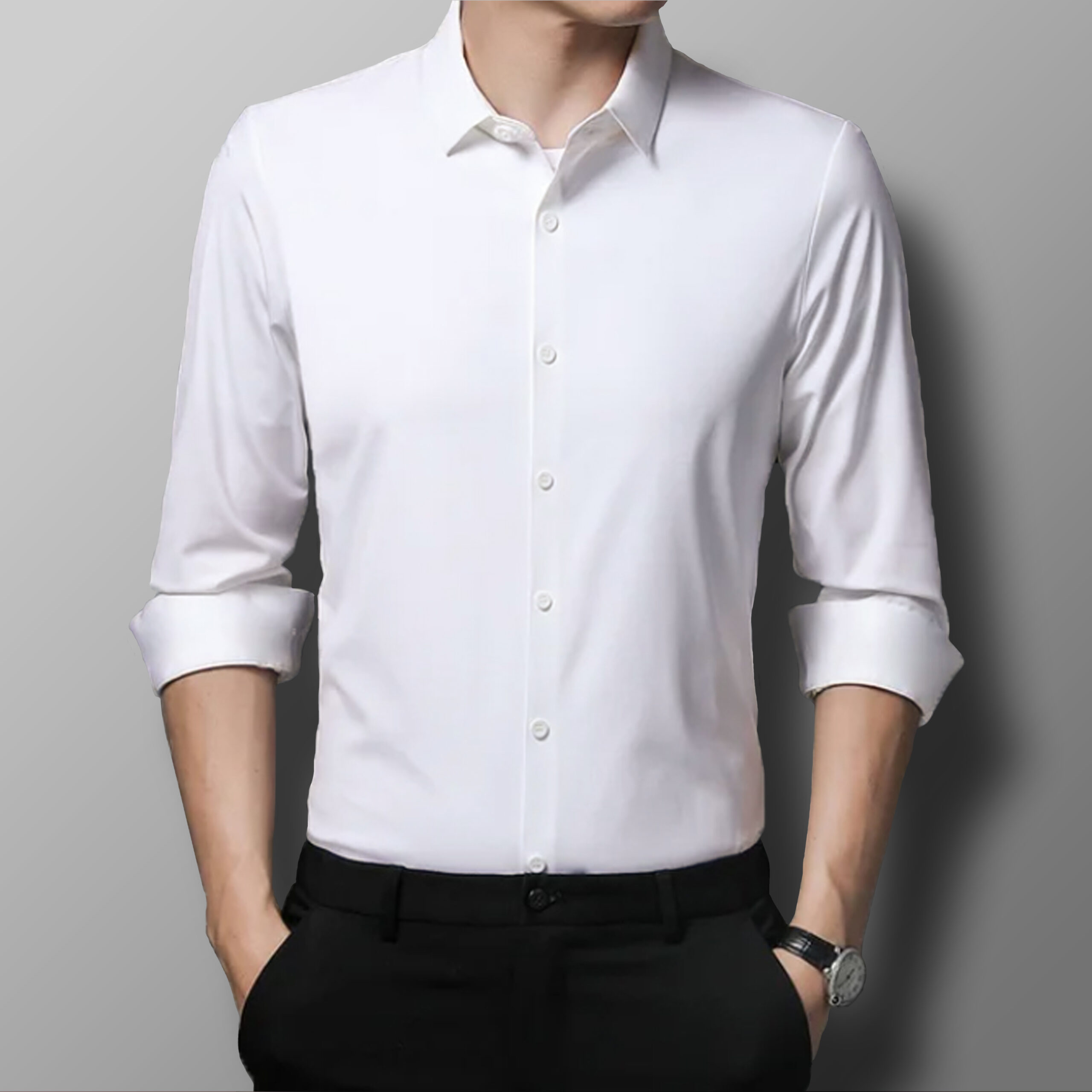 bg-chng-wht-2 White micro shirt - Image 1